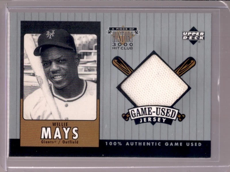 WILLIE MAYS 2000 Upper Deck A Piece of History 3000 Hit Club Game Jersey #WM-J - Image 1 of 2