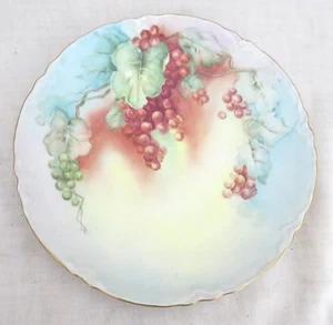 Haviland France Vintage 8.5/8 inch Plate Redcurrant: Gold Trim - Excellent - Imagen 1 de 3