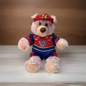 Build A Bear mehrfarbiger Bär Jeff Gordon 24 DuPont Nascar Outfit, Mütze Plüsch - Bild 1 von 15