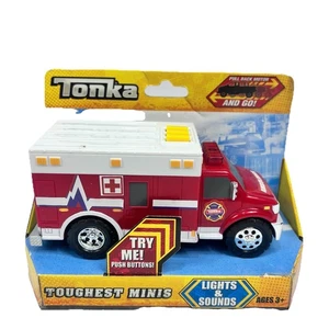 Tonka Lights and Sounds Toughest Minis - Ambulance Rescue Squad Paramedic Truck - Picture 1 of 10