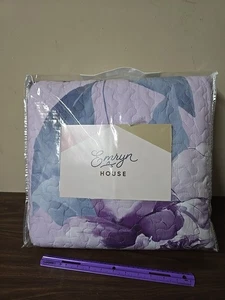 New Emryn House 100% Pre Washed Cotton Purple Floral Quilt Set Twin Size - Picture 1 of 3