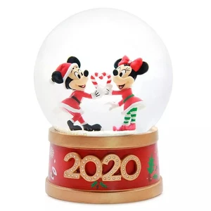 Disney Store Minnie Mickey Mouse Navidad Globo de Nieve 2020 Nuevo - Imagen 1 de 5