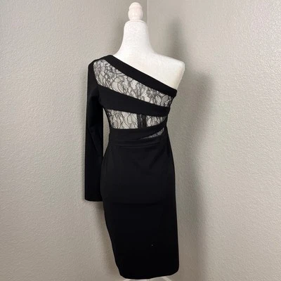 BCBGeneration Cocktail Dress Womens Medium Dark Fairy Lace Whimsigoth Coquette - Image 1 of 4