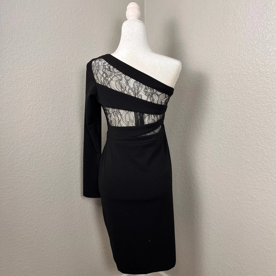 Vestido de cóctel BCBGeneration para mujer mediano oscuro encaje caprichoso coqueta Foto 1 de 4