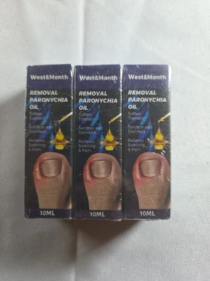 West & Month Nail Toenail Paronychia Oil Nail Care Treatment 3 Pack 10mL Each - Image 1 of 4