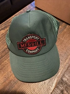Vintage Merrill Transport Company Snapback Baseball Cap Foam Trucker Mesh Mütze - Bild 1 von 9