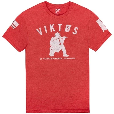 VIKTOS Men's Varsity Red Heather Tee (18920) - Image 1 of 4