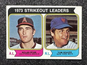 1974 Topps Nolan Ryan/Tom Seaver Strikeout Leaders #207 Angels/Mets (HOF) - Picture 1 of 2