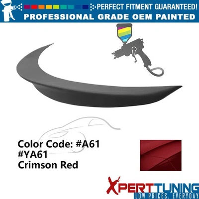 Fits 12-18 BMW F30 3 Series Sedan P Style Painted #A61 Red Rear Trunk Spoiler Foto 1 de 3