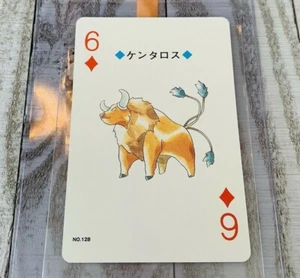 6 of Diamonds Tauros 128 Pokémon Poker Spielkarte 1999 Japan Lugia Silber - Bild 1 von 2