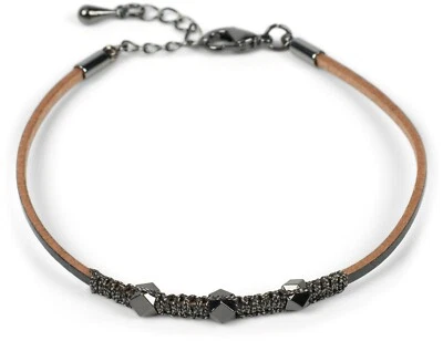 Donna bracciale in pelle con cubo decorazione aragosta chiusura bracciale bracci - Immagine 1 di 2
