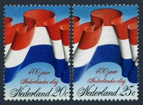 Netherlands 497-498, MNH. Michel 990, 1000. Dutch Flag, 400th Ann. 1972 Cover