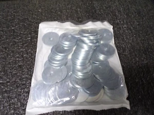 Fabory 1/4"x1-1/2" O.D., Fender Washer, Steel, Low Carbon, Zinc Plated, PK100 MJ - Picture 1 of 5