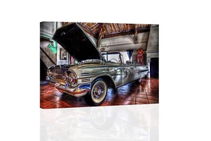 1960 Chevrolet Impala Convertible - CANVAS OR PRINT WALL ART - Foto 1 di 3