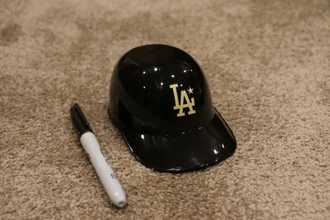 2022 Gold Logo Los Angeles Dodgers MLB All Star Stadium Ice Cream Helmet Sundae Cover