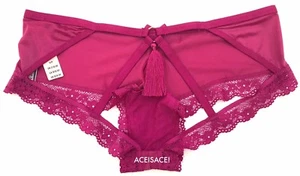NWT*Victoria's Secret Very Sexy Tassel Cheeky Panty---PRETTY PLUM (ES5)---S/P - Picture 1 of 3