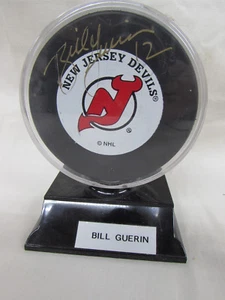 Bill Guerin #12 Autograph NJ Devils Hockey Puck CAS Authentic - Picture 1 of 3