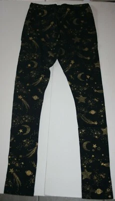 Nuevo Leggings Carter's Niñas 14 Años Largo Completo Negros con Brillo Dorado Estrellas Lunas Foto 1 de 2