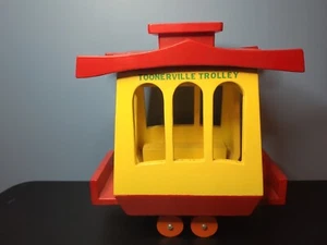 Vintage wooden Toonerville Trolly 10" X 11" X 6" - Picture 1 of 12