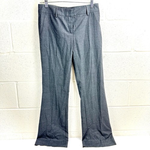 Pantalone elegante rosso Valentino grigio misto lana pantalone gamba dritta tg 6