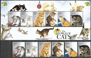 ANTIGUA & BARBUDA - 1999 MNH "The World Of CATS" Souvenir Sheet (II) & Set !! - Picture 1 of 1