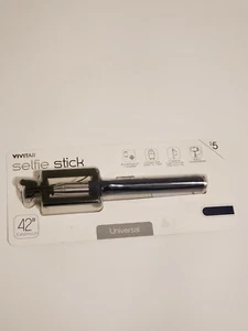 NEU Vivitar Universal Selfie Stick 42" Verlängerung grau integrierter Auslöser - Bild 1 von 12