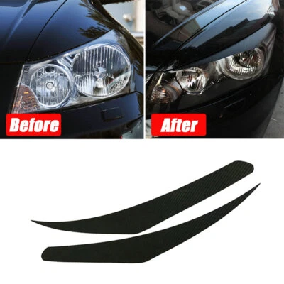 Juego de 2 piezas para Honda Accord 2008-2012 faros párpados cejas borde de fibra de carbono Foto 1 de 4
