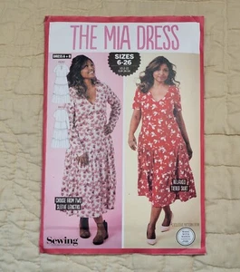 Mia Dress Simply Sewing Pattern US 2-22 UK 6-26 UNCUT Made With Mandi Tiered - Picture 1 of 3