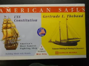 GLENCOE #3303 USS CONSTITUTIONS OLD IRONSIDES & GERTRUDE THEBAUD SHIP NEW IN BOX - Picture 1 of 7
