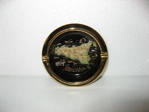 POSACENERE GRECO ROMANO MAPPA SICILIA 24 K CM 12 ANNI '90 - Picture 1 of 1