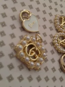 Lot of8 Gucci Dior Gold tone 15-22mm Zipper Pull - Picture 1 of 3