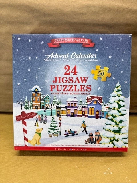 Eurographics 9924-5919 Christmas Town Fair Advent Calendar Jigsaw Puzzle