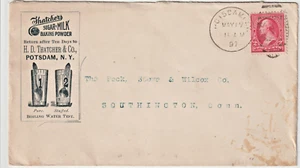 1897 dplx cl POTSDAM NY Illust advt THATCHERS ZUCCHERO DI LATTE LIEVITO IN POLVERE (h245) - Foto 1 di 2