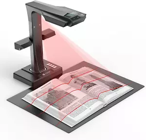ET24 Pro Professional Book Scanner, 24MP Document Camera, 3Rd Gen Auto-Flatten & - Picture 1 of 8