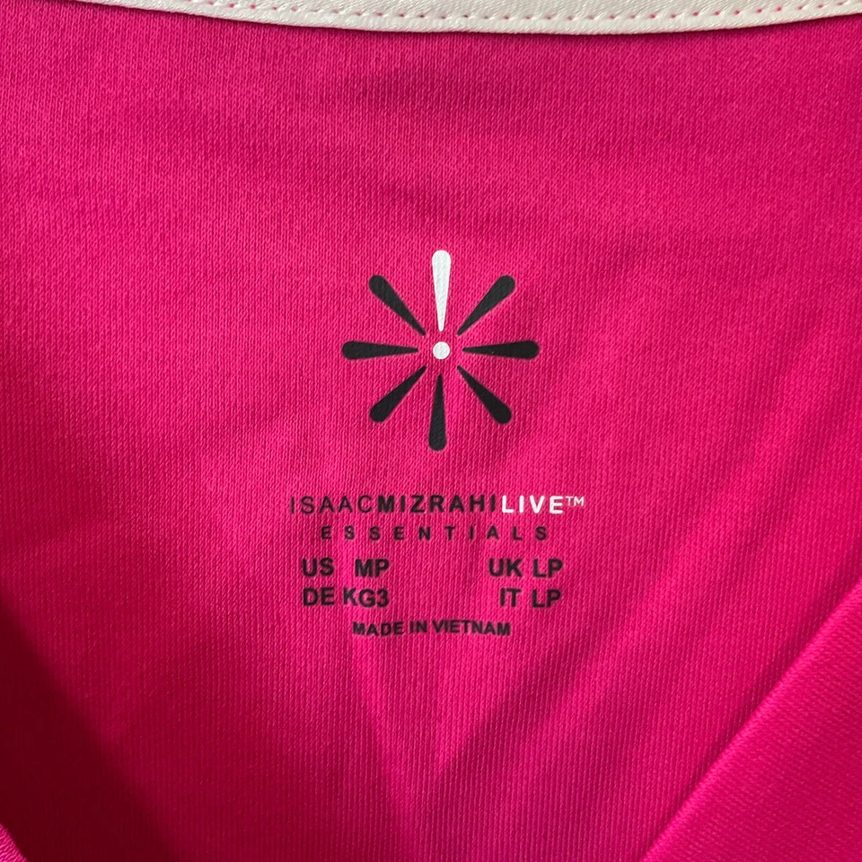 Isaacmizrahi Live Long Sleeve Button Top Womens Size MP Pink - Imagem 1 de 4