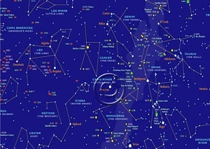 Star Chart Sky Space Cosmos Educational Map Print Poster Wall Art Picture A4 + - Picture 1 of 2