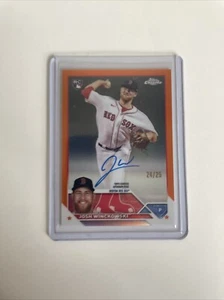 Josh Winckowski 2023 Topps Chrome Update Orange Auto /25 Red Sox - Picture 1 of 2