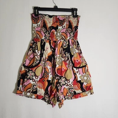 Xhilaration Tubo Top Mameluco Juniors Talla L Floral Hipi Boho Retro Pinup Festival Foto 1 de 4