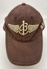 Breitling Hat Watch Embroidered Strapback Baseball Cap Brown Swiss Chronograph