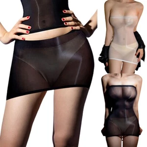Transparent Dresses Tube Dress Underwear Wetlook Bodycon Clubwear Lingerie - Bild 1 von 44