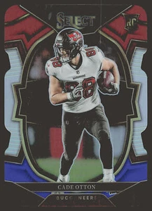 2022 Panini Select #28 Cade Otton Red and Blue Prizm Die Cut - Picture 1 of 2