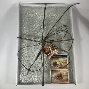 Home Essentials Textured Glass Rectangular Platter 16” x 11” x 1” Brand New - Bild 1 von 4