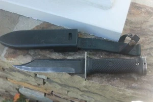 vintage Mark 3 Mod 0 Dive Knife Ontario Knife Company OKC US Navy with Sheath - Picture 1 of 24