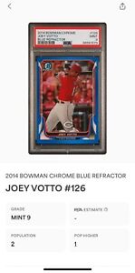 Joey Votto 2014 Bowman Chrome Blue Refractor /250 PSA 9 Pop 2 I have Both! Reds
