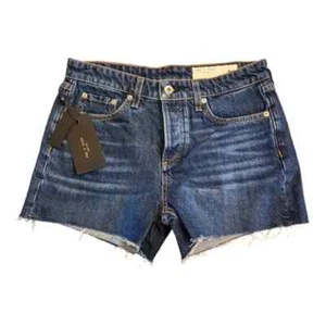 NUEVO Pantalones Cortos Denim Rag & Bone The Dre Tiro Bajo Corte Lavado Cambria Talla 27 - Imagen 1 de 10
