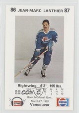1986-87 Fredericton Express Team Issue Jean-Marc Lanthier #JMLA