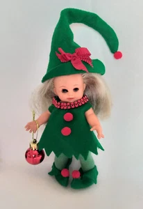 Bambola mini Furga Lisa vintage doll christmas gadget regalo elfo natale - Foto 1 di 12