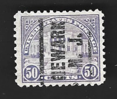 Anfiteatro Arlington Sc# 701 50c precancelado - NEWARK N.J. girado hacia arriba - (B-5) Foto 1 de 2