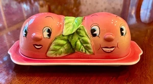 Plato de mantequilla de manzanas antropomórficas LEER - Imagen 1 de 9