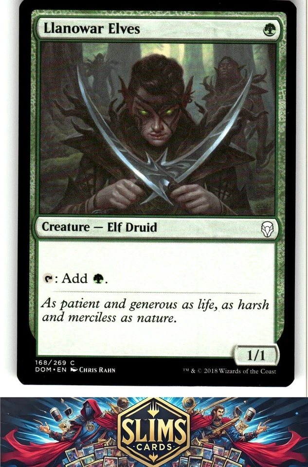 Magic the Gathering MTG Dominaria Llanowar Elves #168 Buy 2 Get 1 - Image 1 of 2